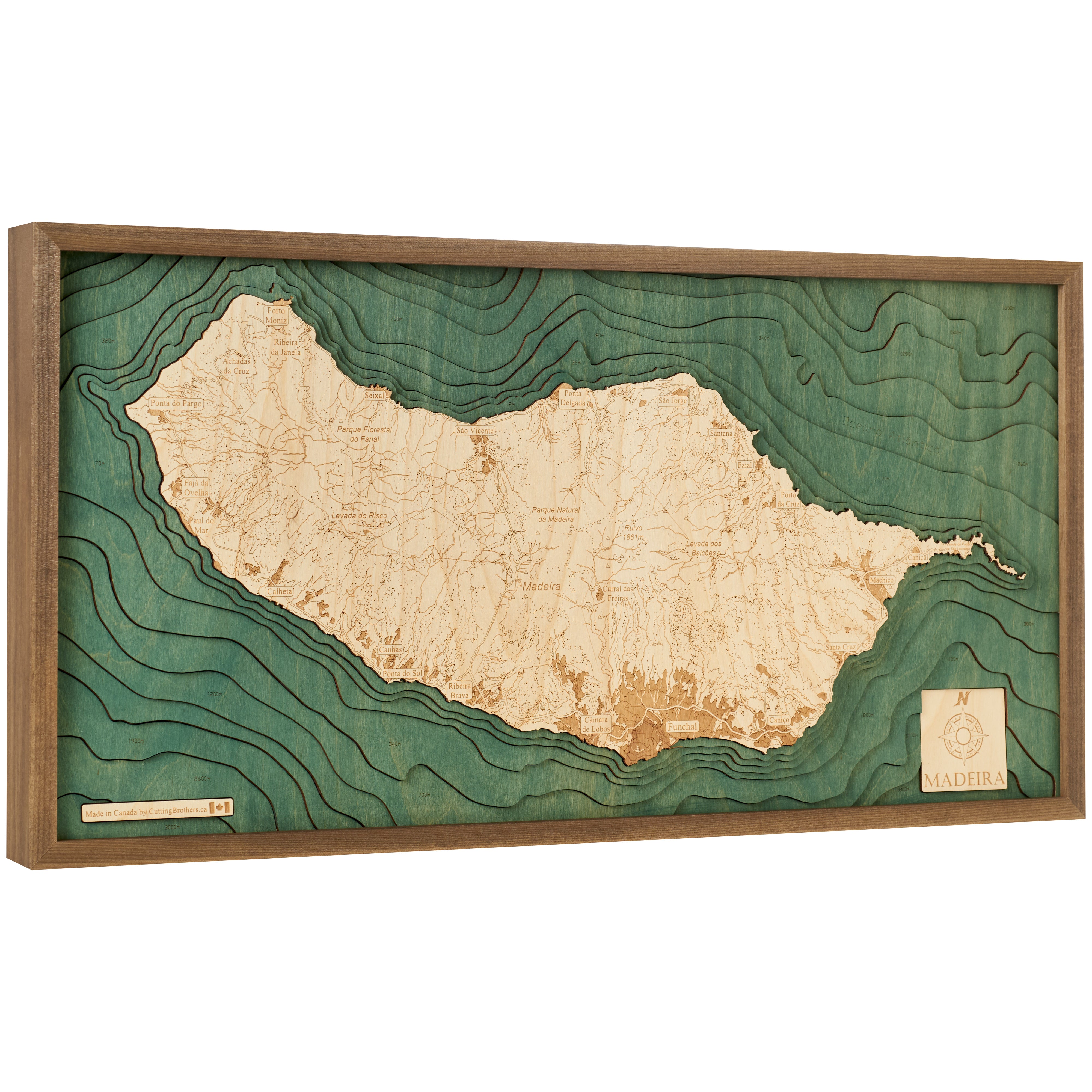 MADEIRA 3D WOODEN WALL MAP - Version M (Copy)