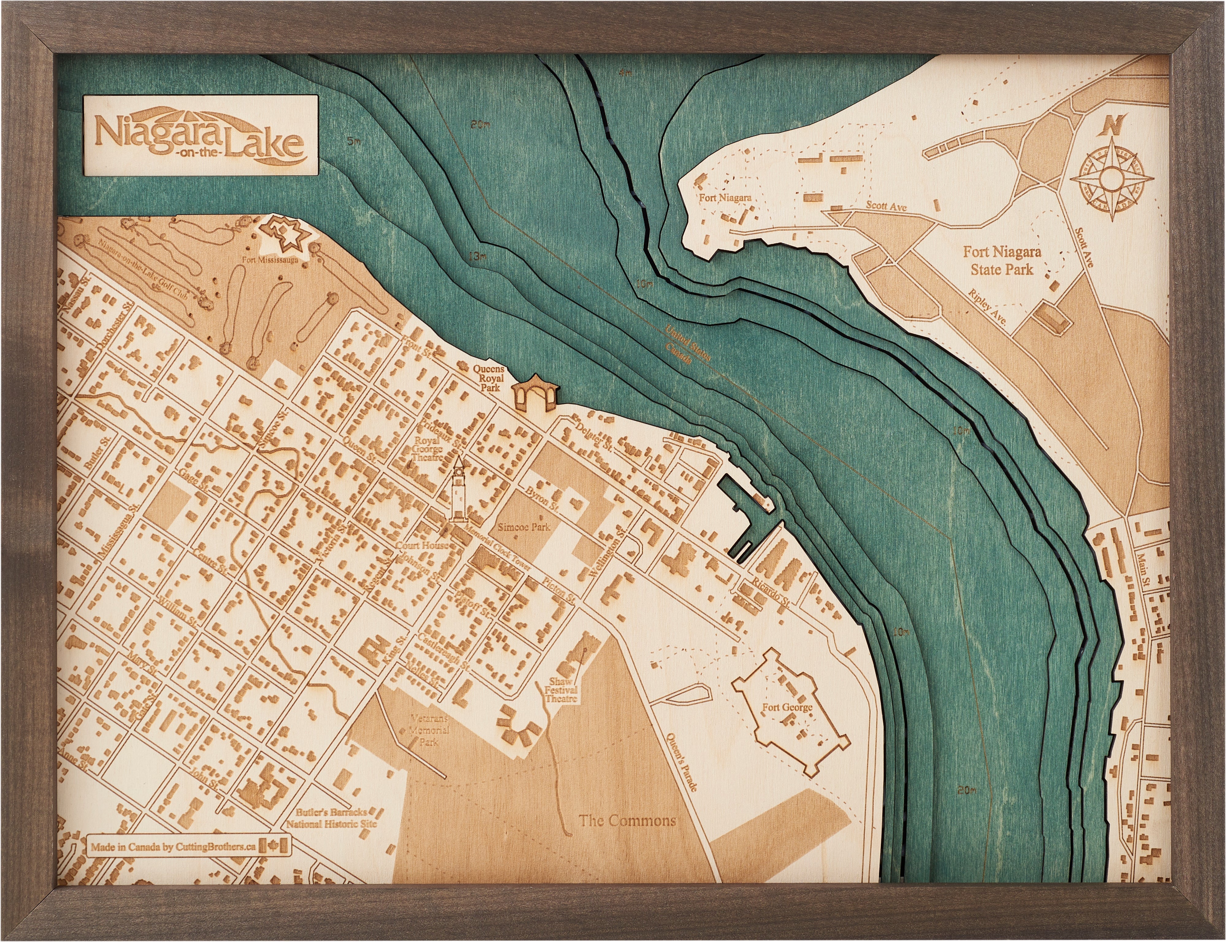 NOTL OLD TOWN 3D WOODEN WALL MAP - Version S